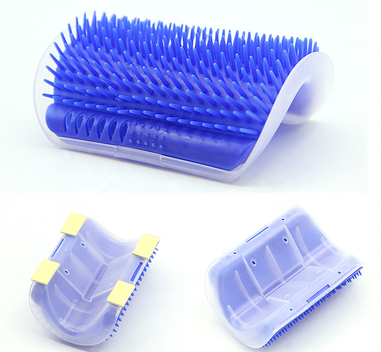 Hongqiang Pet Cat Wall Corner Self Cleaning Massage Brush